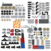 High-Tech Parts Gear Cross Axles Pin Set MOC Friends Bricks Building Blocks Accessory Mechanical DIY Car Bulk Compatible Toys