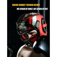 Grade PU leather Boxing Helmet head protectors adult Child Professional competition headgear MMA Muay thai kickboxing Head Guard