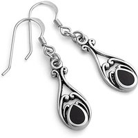 Huitan Vintage Hanging Earrings for Women Black Epoxy Design Elegant Female Accessories High Quality Retro Jewelry Drop Shipping
