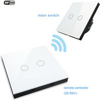 1/2/3 Gang 433mhz Wall Light Touch Switch 433 Mhz Switch Wireless RF433 Sensor Stick Remote Touch Switch EU Standard No Neutral