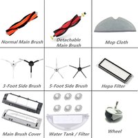 Accessoires pour aspirateur Robot Xiaomi Roborock S5 S6 Pure S60 S65 S50 E25 E4, couvercle de brosse principale, roue de vadrouille, filtre de brosse latérale
