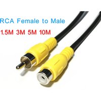 RCA 1m 3m 5m 1 RCA Male to 1 RCA Female Audio Video Extension Coaxial Cable for HDTV