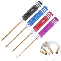 4Pcs/set Titanium Plating 1.5mm 2mm 2.5mm 3mm Hexagon Screwdriver Screw Driver Tool Kit for RC Model Car Boat Airplane