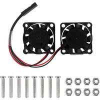 Raspberry Pi Dual Cooling Fan Module 5V GPIO Powered Brushless Fans 25*25*7mm Raspberry Pi 4B 3B+ 3B Case