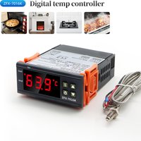ZFX-7016K Intelligent High Temperature Controller Digital Thermostat Regulator 999 Degree Burner Oven Control Switch with Sensor