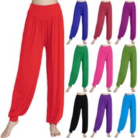 Dance Pants Women's Modal Loose Feet Dancing Wide-Legged Leotards Latin Yoga Practice Long Trousers Soft Modal Home Pants N24