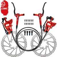 CNC MTB Bike Hydraulic Brake Caliper+Handle Levers+Rotors MTB Mountain Bike Disc Brakes Set XS990