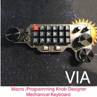 DB007 New Designer VIA Programming Keypad Macro function RGB Light 18+9 Keys Knob Mechanical Keyboard for Photoshop PR