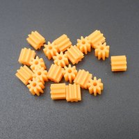 20Pcs 0.5 Modulus 8T 0.5M 8 Teeth Spur Gear Pinion Aperture Bore 1.4MM Orange T=8 4.8MMX5MM 1.4A Tight Distribution 8T1.4A