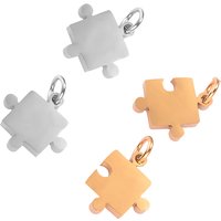5Set(10pcs) Puzzle Stainless Steel Charm for Jewelry Making Wholesale charms pendant for necklaces bracelet DIY Jewelry Crafts