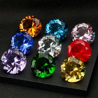 10 Colors Crystal Diamond Shaped Paperweight Decorative Cut Glass Giant Gemstone Wedding Christmas Ornament Gifts image 4