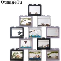 Creative Combinable Ecological Small Fish Tank Mini Aquarium Betta Fishbowl Ant Box Crawler Box DIY Aquarium Landscaping