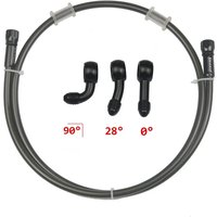 Transparent Black AN3 Braided Brake Hose Motorcycle Hydraulic Clutch Tube Master Cylinder Brake Oil DOT Pipe Reinforced Racing
