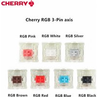 Original Cherry MX Mechanical Keyboard Switch Silver Red Black Blue Brown Pink Axis Shaft Switch 3-pin Cherry Clear RGB Switch