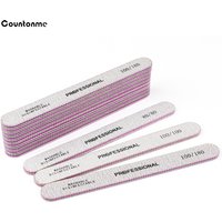 5Pcs/10Pcs Straight Professional Nail File 100/180 Nail Manicure Buffer Sets For Manicure Double Sided Sandpaper Polishing Tools