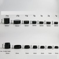 100 Stück Reise-Kleinbehälter 1g 2g 3g 5g 10g 20g Dosen Schachteln Make-up Nagelkunst Kosmetik Perlen Aufbewahrungsbehälter Schwarz Tragbare Cremedose