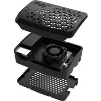 Raspberry Pi 4 Argon POLY+ Vented Case with PWN Fan Copper Heatsinks Cooling Radiator ABS Shell for Raspberry Pi 4 Model B