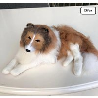 big real life lying dog model plastic&furs shepherd dog gift about 32x18cm xf2337