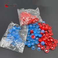 Very Small 100Pcs 0.42Inch Mini 10.7MM Red Blue Plastic Capsules Toy Surprise Ball Tiny Container For Vending Machine Can Open