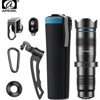 APEXEL Pro HD 28X Metall-Teleskopobjektiv Telefonkamera-Objektiv Monokular mit Mini-Selfie-Stativ für iPhone 78 Xiaomi alle Smartphones