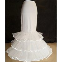 Romantic Bride Petticoats White 1 Hoop 3 Layers Formal Dress Underskirt Crinoline Mermaid Corset Wedding Accessories