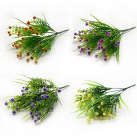 Artificial Green Plastic Grass Plant Artificial Flower Babysbreak Wedding Home Christmas Decoration Party Office Flower