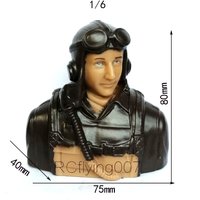 Model aircraft pilot 1/6 WWII American pilots Simple color 1/6 Scale RC Airplane Pilot Figure Model