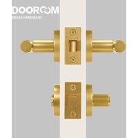 Dooroom Brass Door Lever Set Interior Bedroom Bathroom Dummy lock Set Privacy Passage Locks Tubular Latch linear Thumb Turn