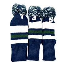 Golf simple style clubs Headcover 3 Pcs/set Knitted Hybrid UT Driver Fairway Wood 1 3 5 Wood Knitting cover