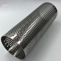 SS304 stainless steel metal Y filter mesh tubes 35mm pipes cylinder with holes pattern water food grade 50mm