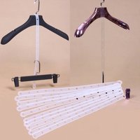 10pcs Clothing Hanger Connection Strip With Hanger Hole Pants Rack Holder Transparent Clothes Hang Strip Pants Clip Hanging
