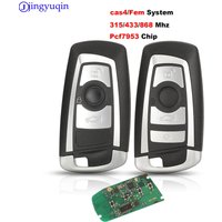 jingyuqin CAS4/FEM 868/315/433mhz PCF7953 Car Remote Key For BMW 2 3 4 5 6 7 X3 X4 Series Auto Vehichle Alarm Keyless Fob