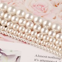 2/3/4/6/8/10/12/14mm Naturperlen Weiße Muschel Runde Lose Perlen Für Schmuckherstellung DIY Armband Halskette 15'' Großhandel