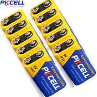 10pcs X PKCELL 9v thermometer battery Duration Batteries Carbon Zinc Super Heavy Duty Batteries 6F22 MN1604 240MIN PP3 9 v