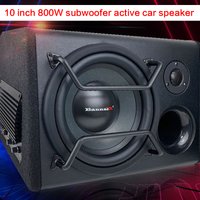 800W 10 Inch Super Subwoofer with Tweeter Car Audio Fever DIY Car Truck 12V24V High Power Speaker Active Speaker Modification