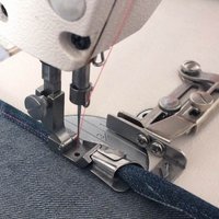 Spring Type Swing Hemmer for Industrial Sewing Machine Parts Apparel Crimping Presser Foot Thick Material Crimping Folder Binder