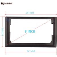 Universal 2 Din Car Stereo Dash Kit 10.1 Change to 9 Inch Fascia Frame Android Radio ABS+PC Mounting Panel