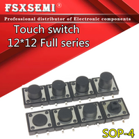20pcs 12x12 SMD touch switch Push button micro switch SOP 4pin 12x12x4.3/5/6/7/8/9/10/11/12H 12*12*4.3/5/6/7/8/10/11/12H
