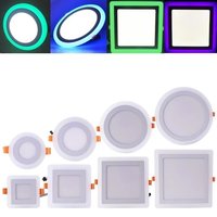 White + RGB LED Panel Light and Remote Control 6W/9W/16W/24W Recessed LED Ceiling downlight Acrylic Panel Light