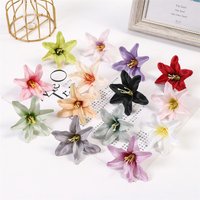 10/20PCS Lilie Künstliche Blumen Kopf Für Valentinstag Bouquet Hochzeit Dekoration Girlande Dekorative Floristik Gefälschte Blume