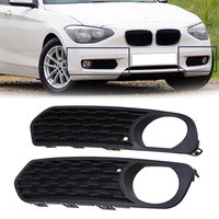 Car Front Bumper Fog Light Lamp Trim Covers Grilles Grill 1Pair For BMW 1 Series F20 F21 116i 118i 120i 2011-2015 Pre-Facelift