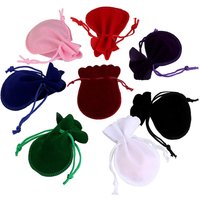 10pcs/lot 25pcs/lot Velvet Gifts Bag Drawstring Nylon Rope Soft Jewelry Packaging Wedding Christmas Candy Jewelry Pouches