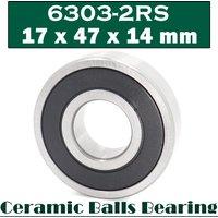 6303 Hybrid Ceramic Bearing 17*47*14 mm ( 1 PC ) Industry Motor Spindle 6303HC Hybrids Si3N4 Ball Bearings 3NC 6303RS