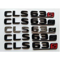 Chrome Black Letters Number Trunk Badges Emblems Sticker for Mercedes Benz C218 C257 X218 CLS63s AMG