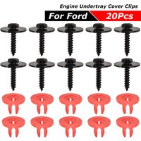 20pcs Car Engine Undertray Cover Clips Screws Bottom Cover Shield Guard for Ford Focus MK2 MK3 Mondeo MK3 MK4 C Max S Max Galaxy