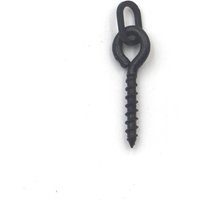 MNFT 25Pcs Matte Black Boilies Bait Screws With Oval Ring 4.5mm Carp Fishing Terminal Tackle Boilie Pop Ups Chod Rigs 12mm