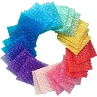 50Pcs 10x10cm Color Plastic Bubble Bags Square Poly Bubble Envelope Gift Packaging Shockproof Mailing Bag Padded Envelope Bags