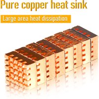 8pcs/Set A8 For PC Computer Heat Sink Graphics Pure Copper Heatsink Cooler Adhesive Back Card Memory IC Chip Radiator
