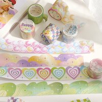 Kawaii Bubble Love Heart Washi Tape Scrapbooking DIY Decor Journal Korean Masking Tape Cute Planner Art Supplies DIY Stationery