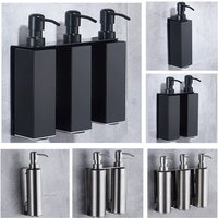 Black/Brushed Shampoo Liquid Dispenser 304 Stainless Steel Wall Mounted Bathroom Accessories Hand Washing Liquid Soap Dispenser